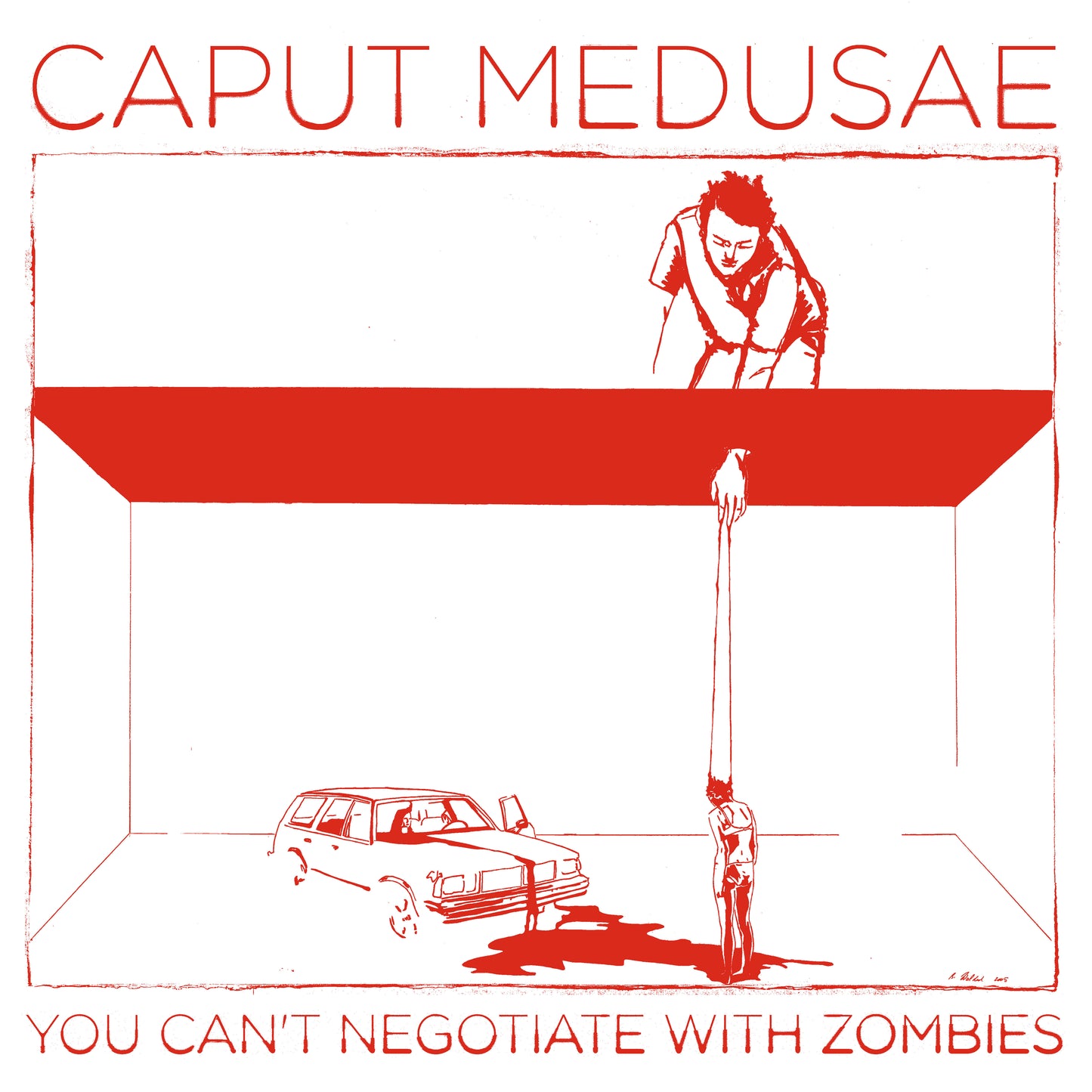 Limited (90) Split Vinyl LP (WHITERED) by Caput Medusae