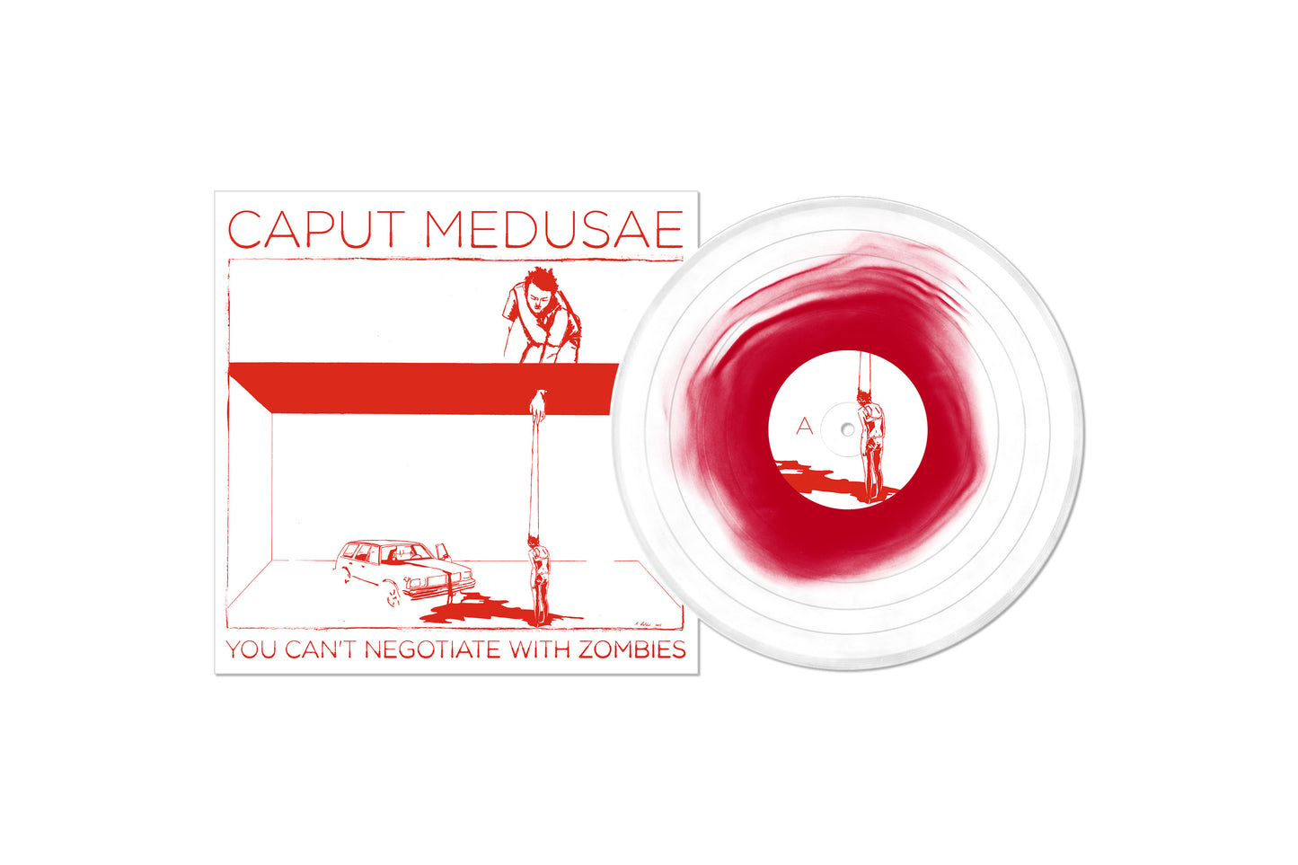 Limited (90) Split Vinyl LP (WHITERED) by Caput Medusae